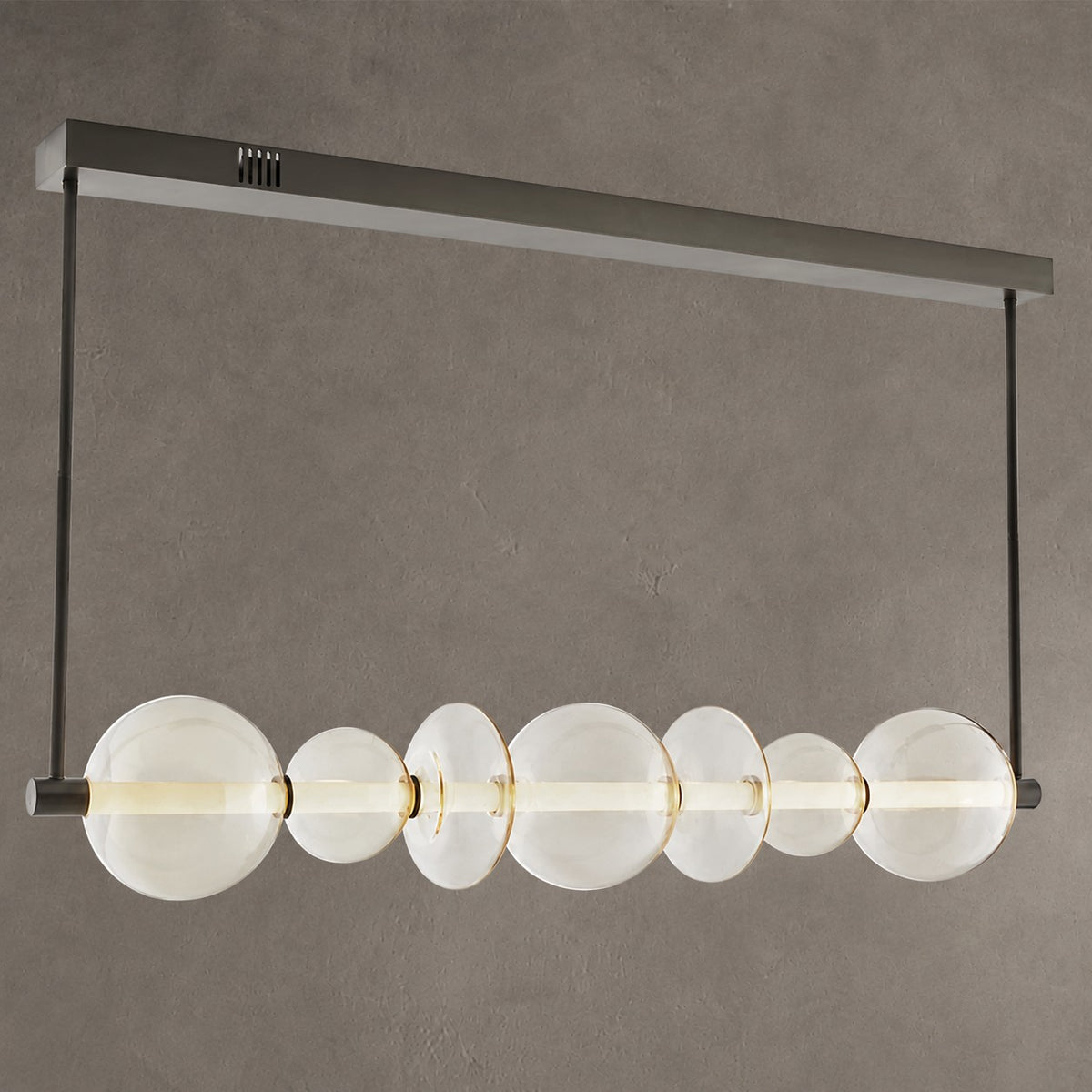 Modern Simple LED Linear Suspension Pendant Light For Dining Room/Kitchen Island