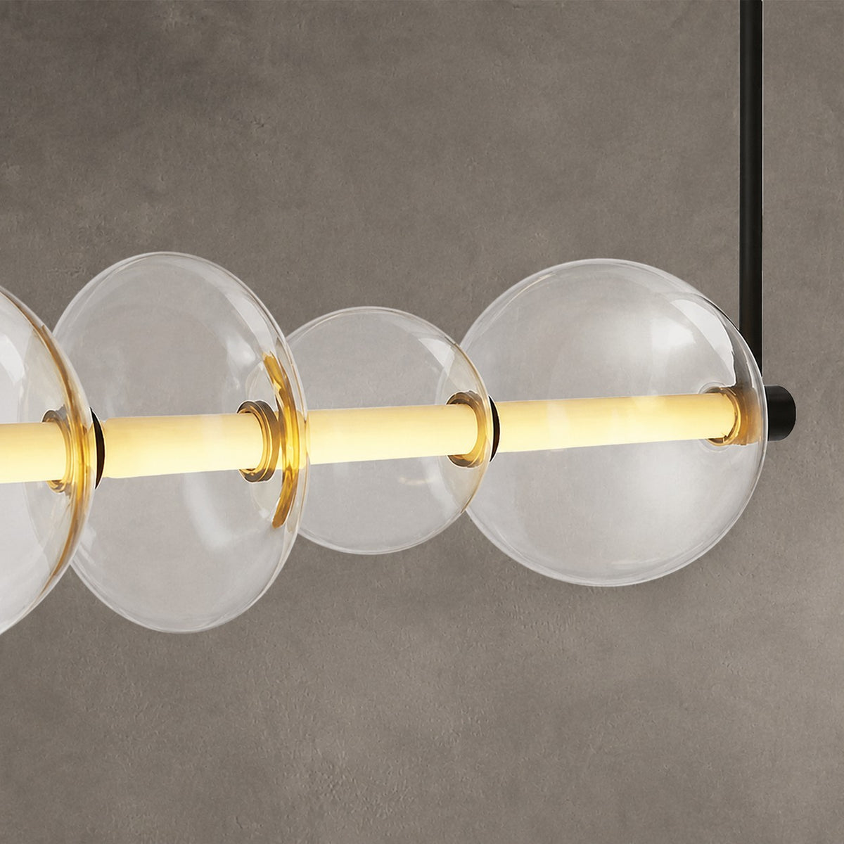 Modern Simple LED Linear Suspension Pendant Light For Dining Room/Kitchen Island