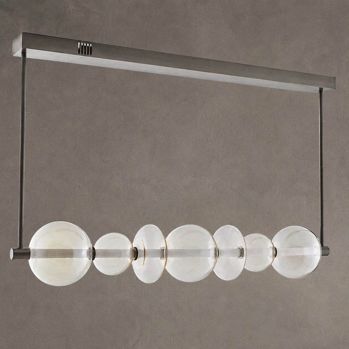 Modern Simple LED Linear Suspension Pendant Light For Dining Room/Kitchen Island