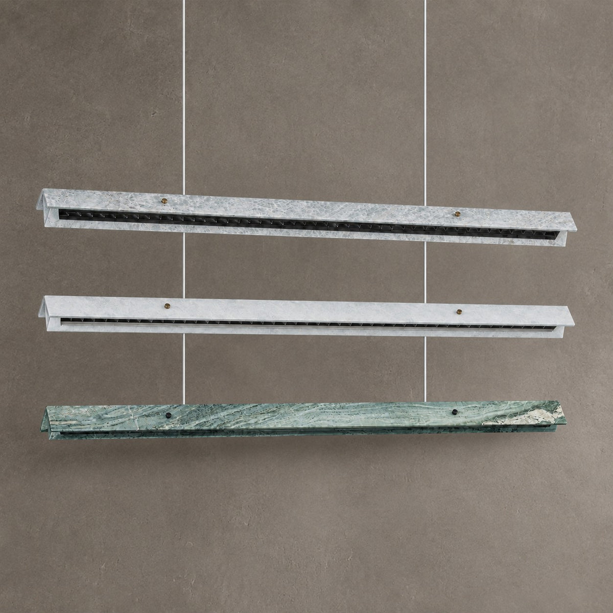 Modern Slim Luxury stone Linear LED Pendant Light