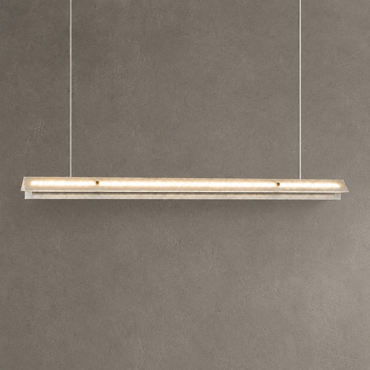 Modern Slim Luxury stone Linear LED Pendant Light