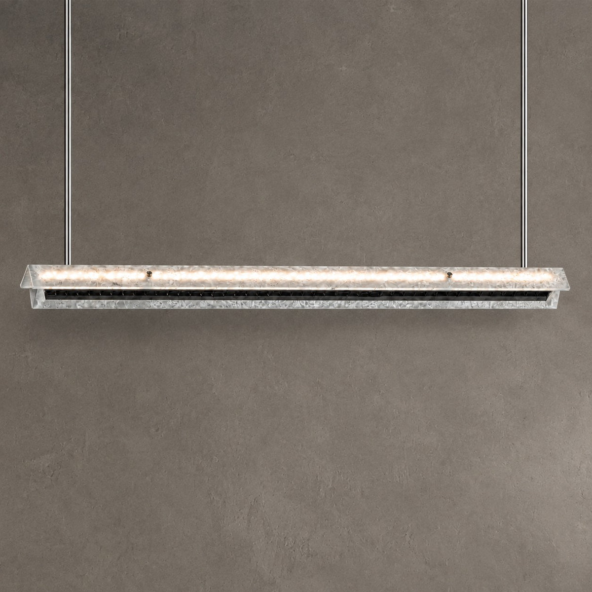 Modern Slim Luxury stone Linear LED Pendant Light