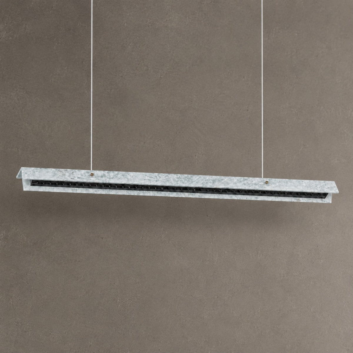 Modern Slim Luxury stone Linear LED Pendant Light