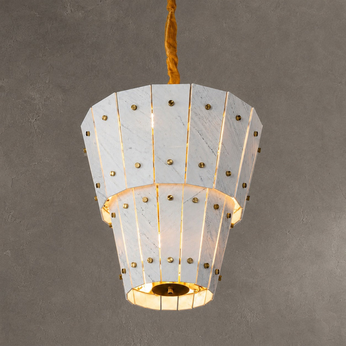 Modern Tapered Luxury stone Chandelier