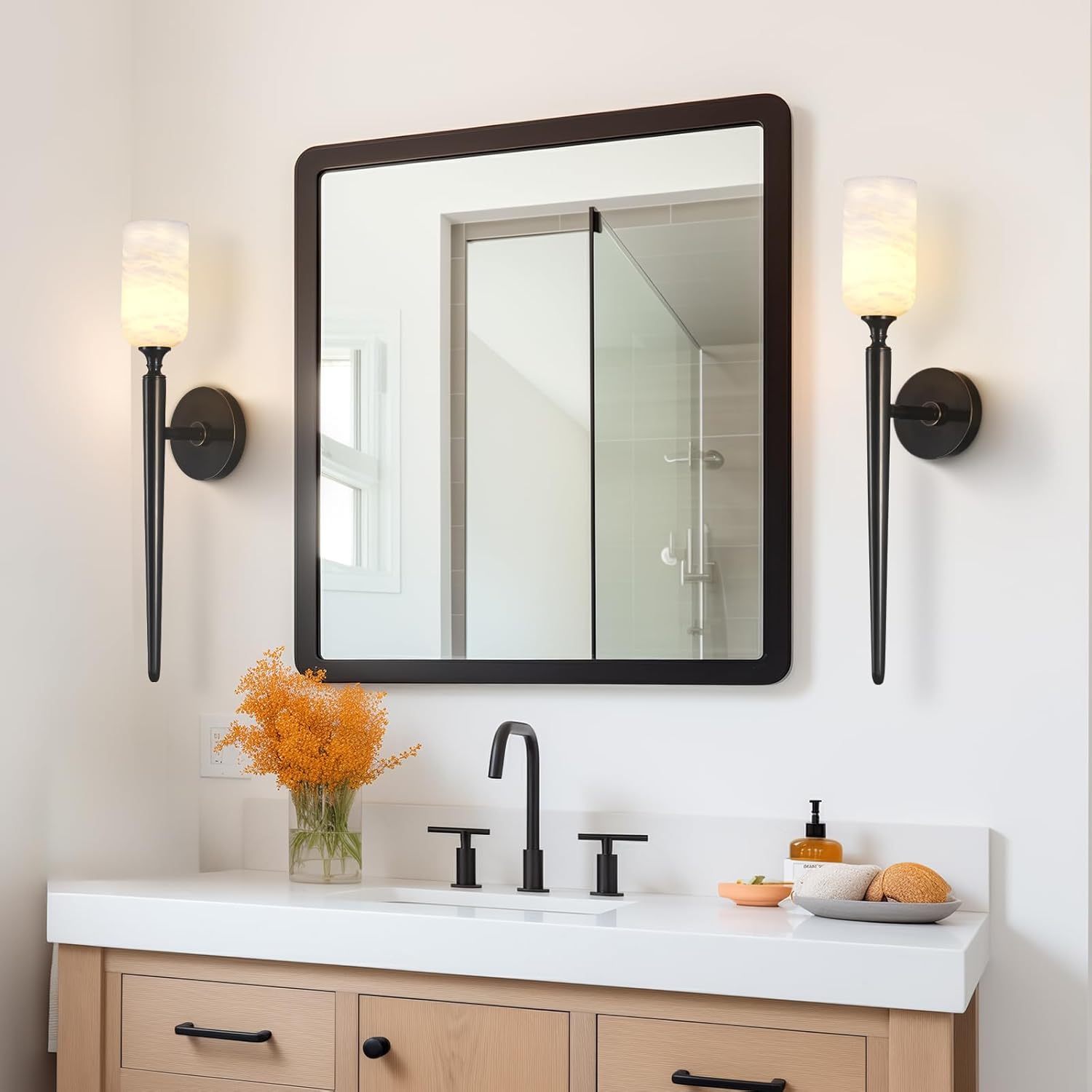 Monty Alabaster Wall Sconces - view 5