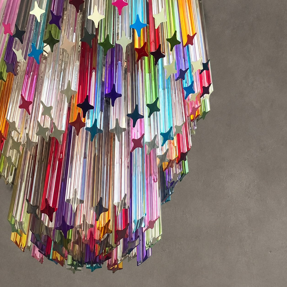 Murano Chandelier – 184 prisms – Multi