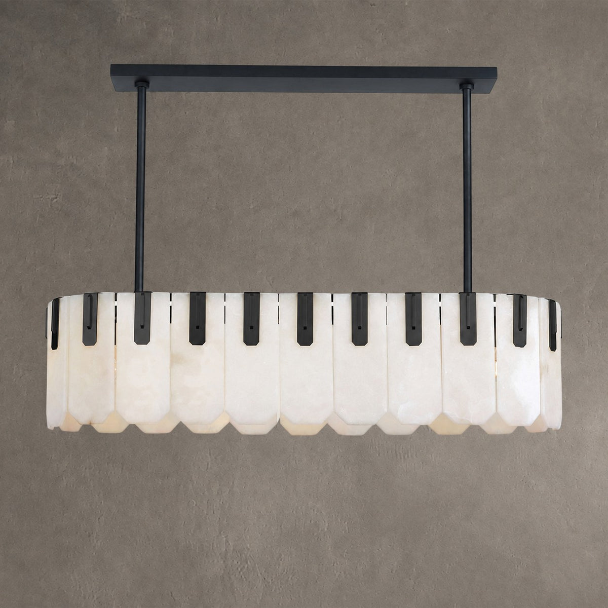 Nadia Alabaster Linear Chandelier 42" Width