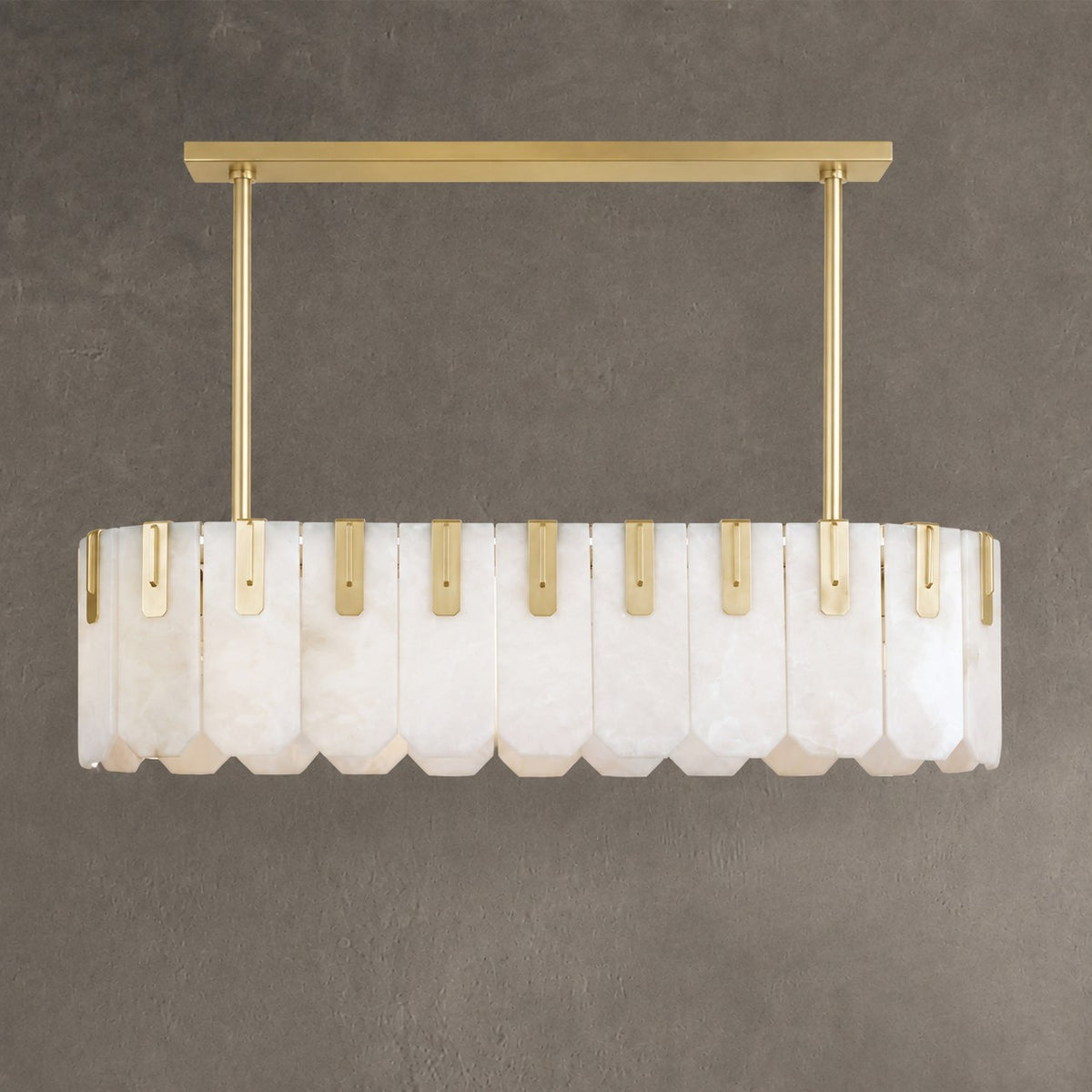 Nadia Alabaster Linear Chandelier 42" Width
