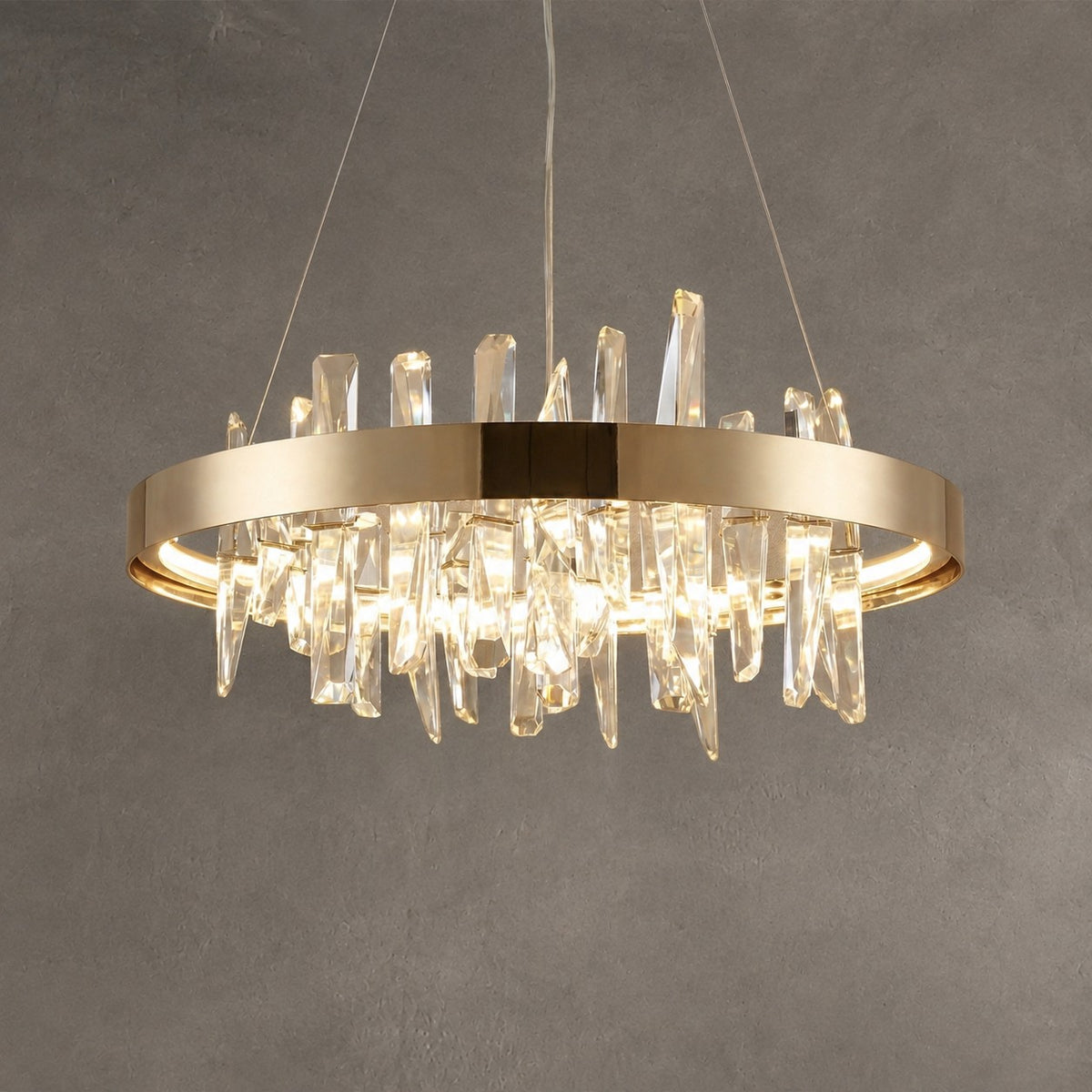 Nora Round Crystal Pendant Light