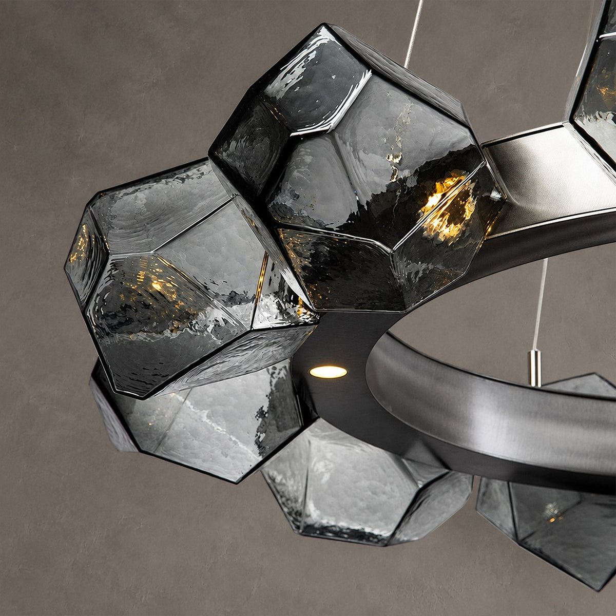 Nordic Minimalist Glass Circle Art Chandelier for Living/Dining Room/Bedroom