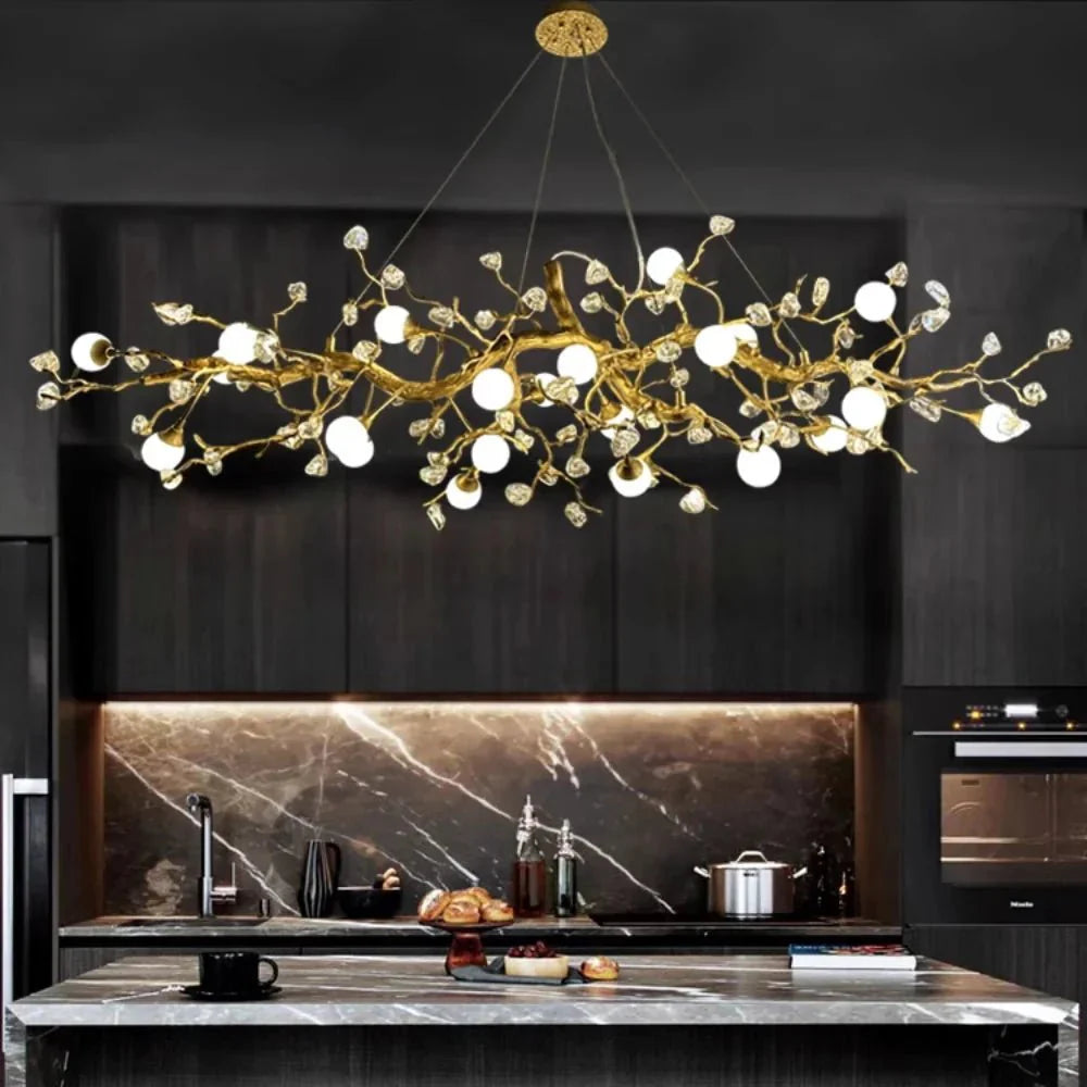 Orgi Statement Linear Branch Chandelier - Gold47.24"(120cm)Warm white 3000KMerlinlamps