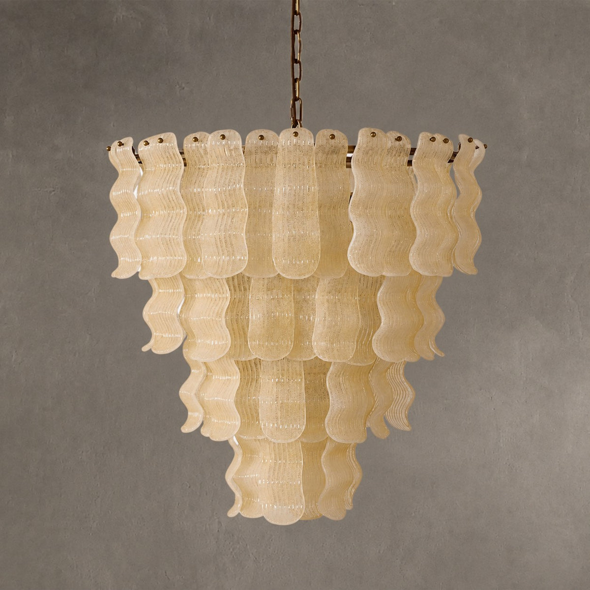 Pollensa Wavy Glass Panel Chandelier