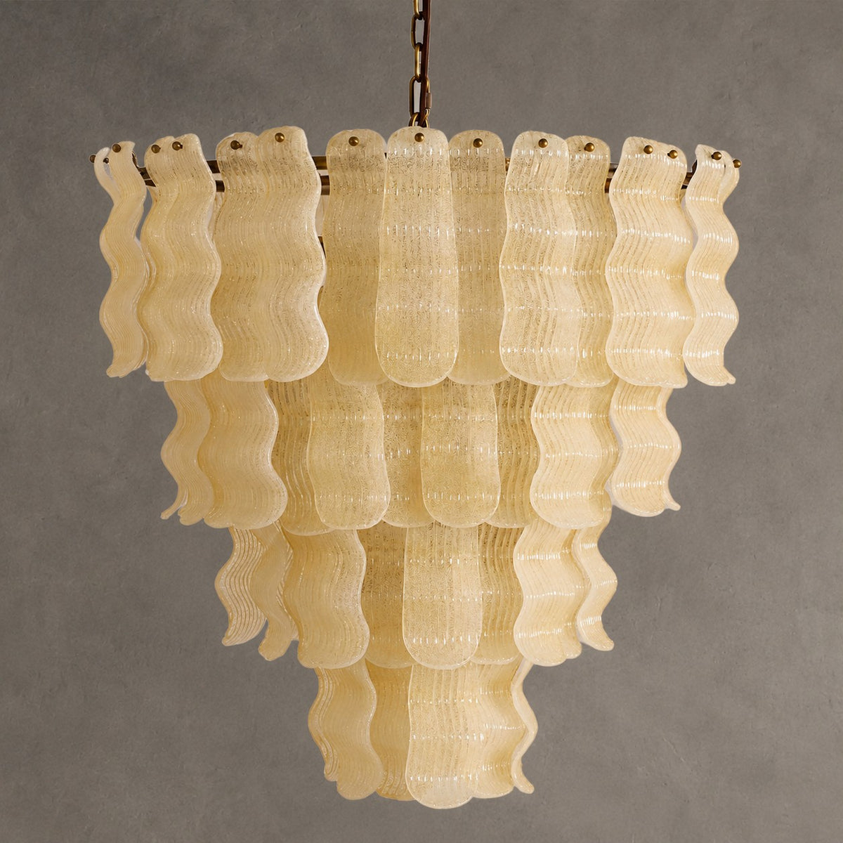 Pollensa Wavy Glass Panel Chandelier