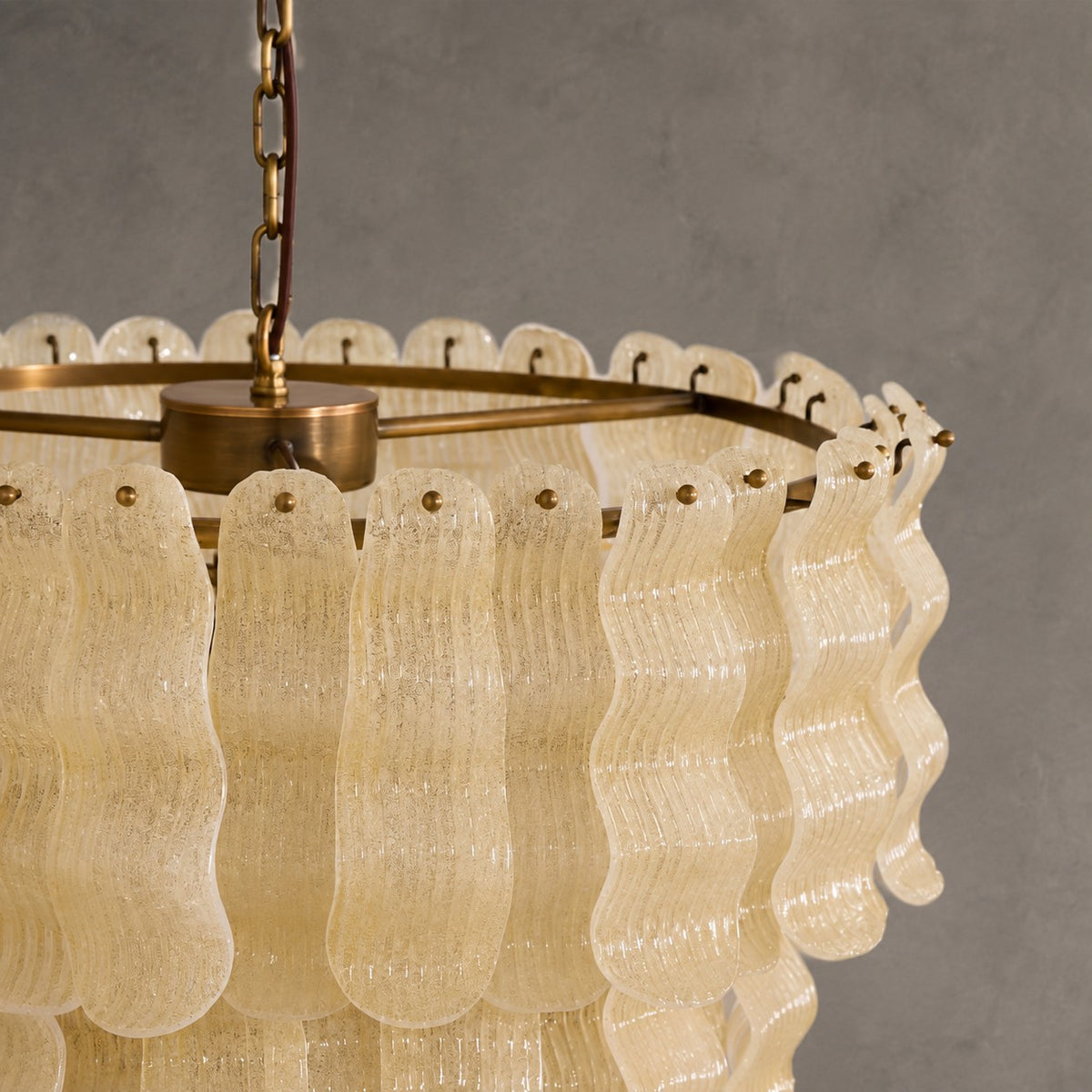 Pollensa Wavy Glass Panel Chandelier