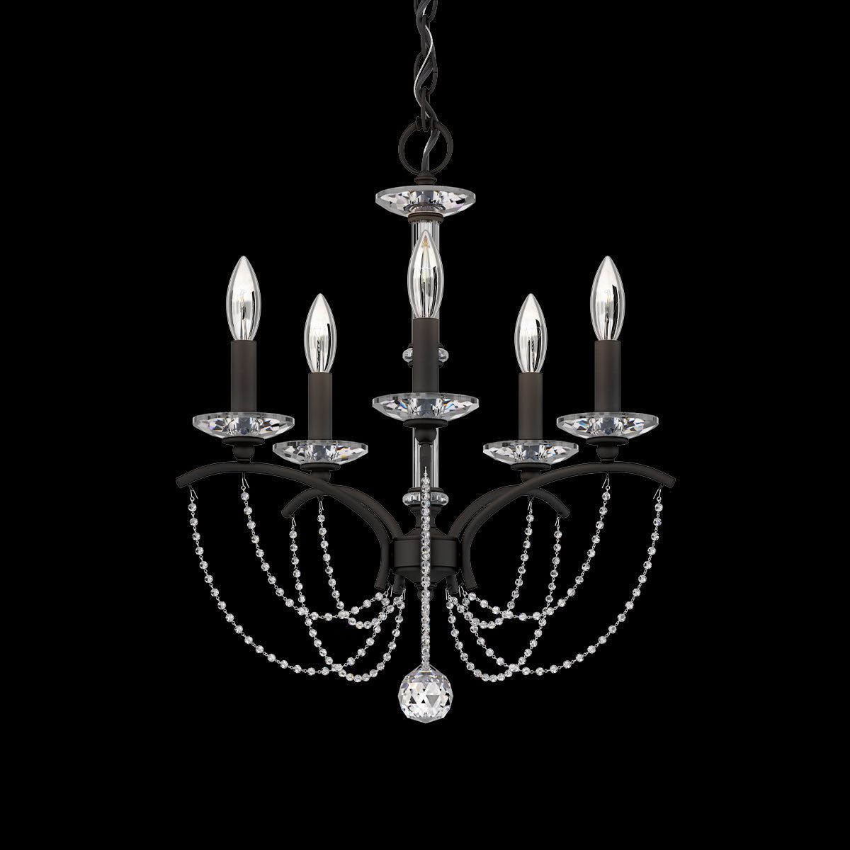 Primrose Crystal Candlestick Chandelier 18"