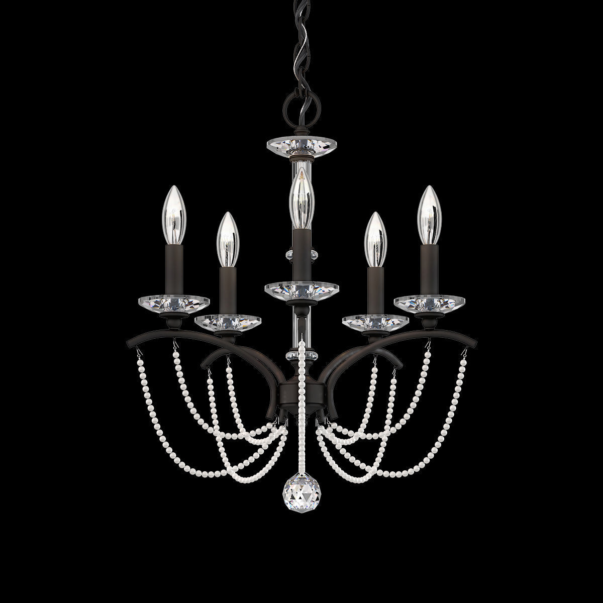 Primrose Crystal Candlestick Chandelier 18"