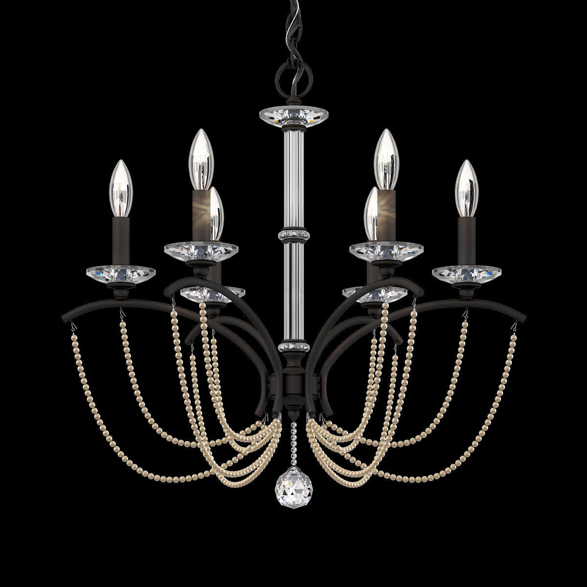 Primrose Crystal Candlestick Chandelier 23"