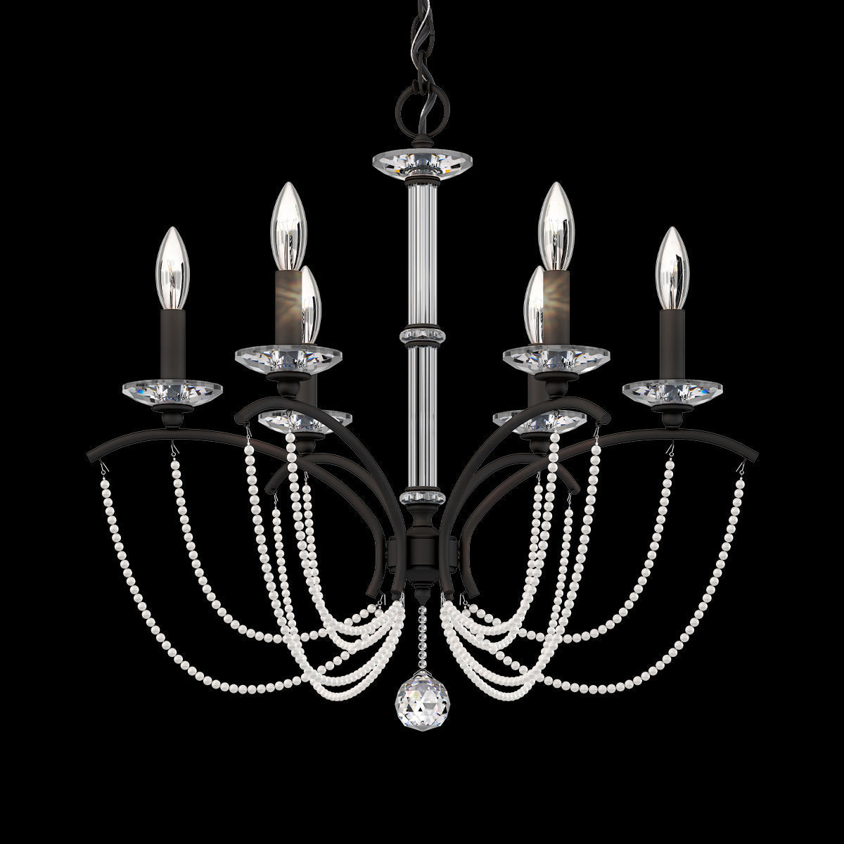 Primrose Crystal Candlestick Chandelier 23"