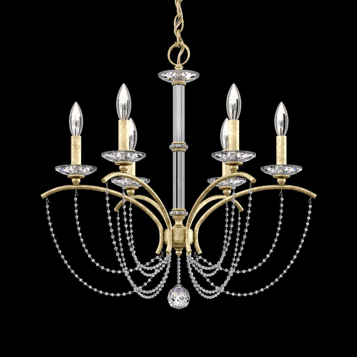 Primrose Crystal Candlestick Chandelier 23"