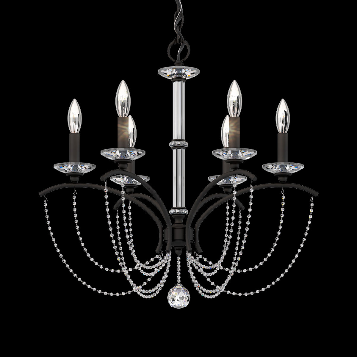 Primrose Crystal Candlestick Chandelier 23"
