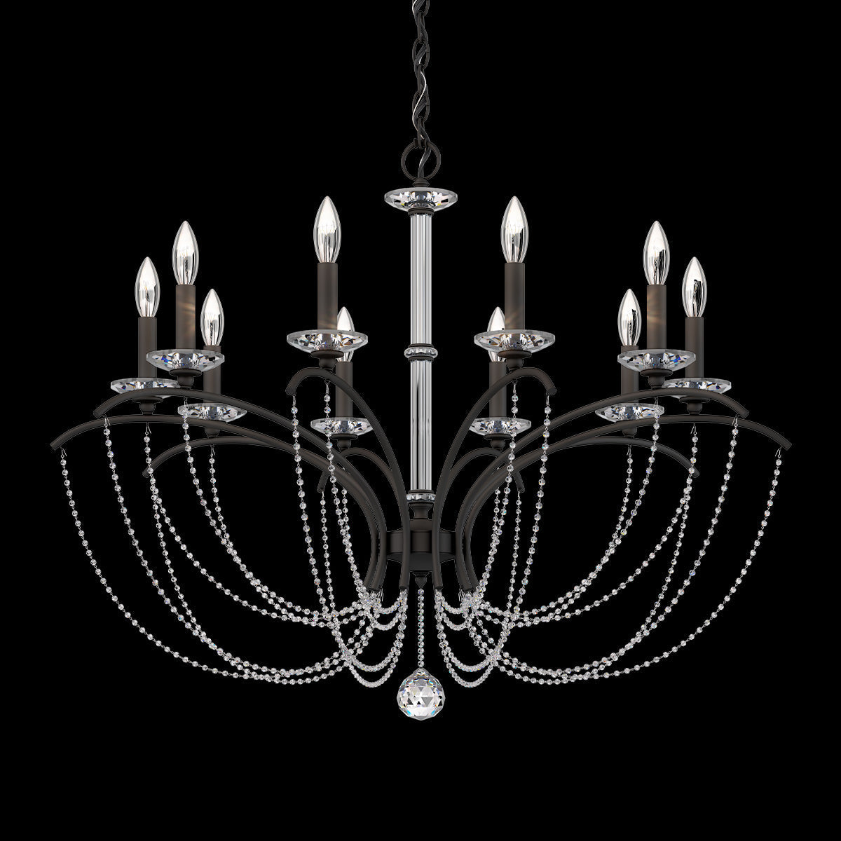 Primrose Crystal Candlestick Chandelier 36"
