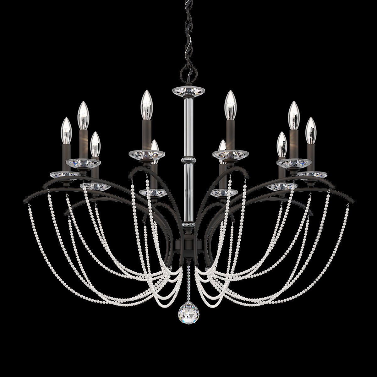 Primrose Crystal Candlestick Chandelier 36"
