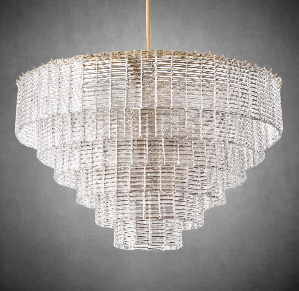 Samantha Clear Glass Round Chandelier