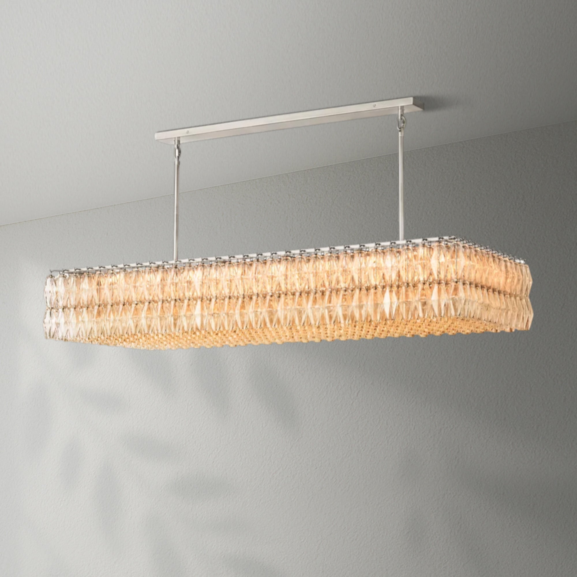 Chiarita Glass Rectangular Chandelier 54" 74''