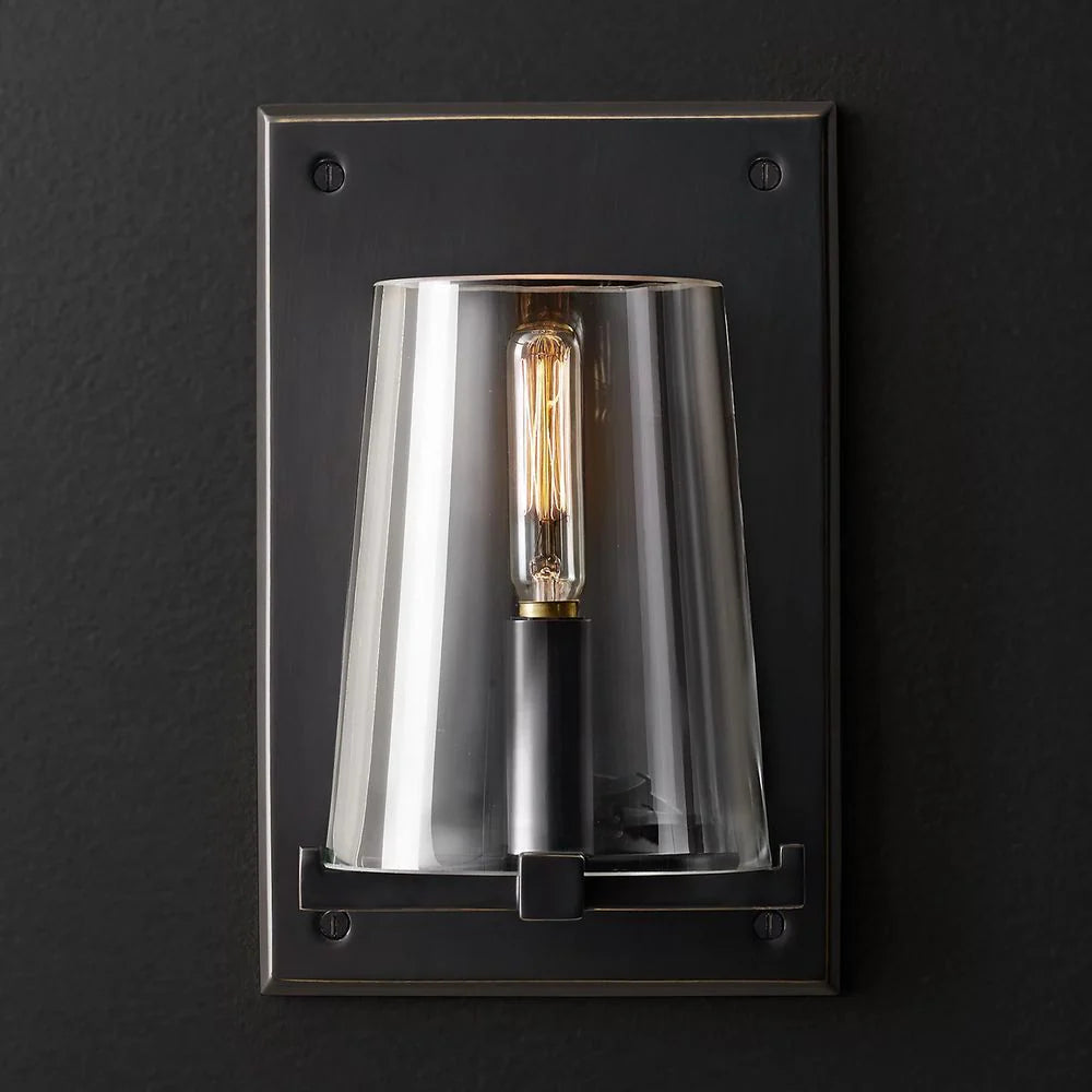 Paurielle Clear Glass Wall Sconce