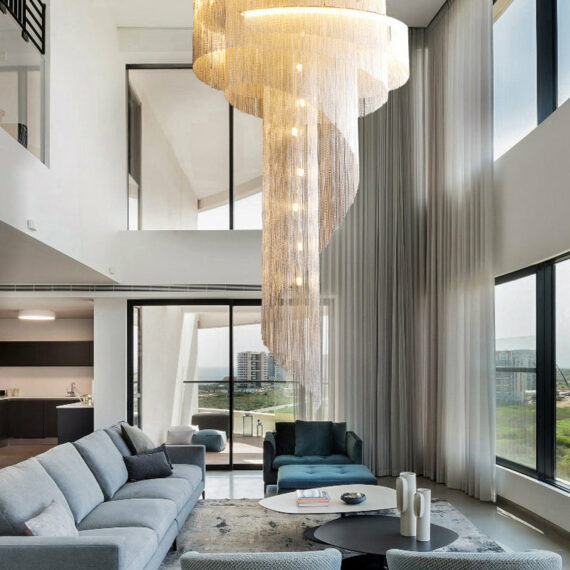 Modern Grand Chain Tassel Chandelier