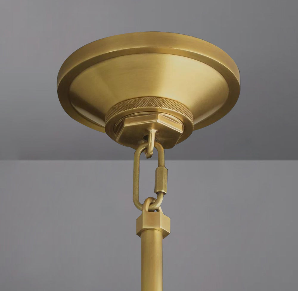Queena Modern Machinist Glass Cylinder Pendant Light