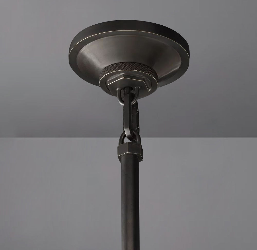 Queena Modern Machinist Glass Cylinder Pendant Light