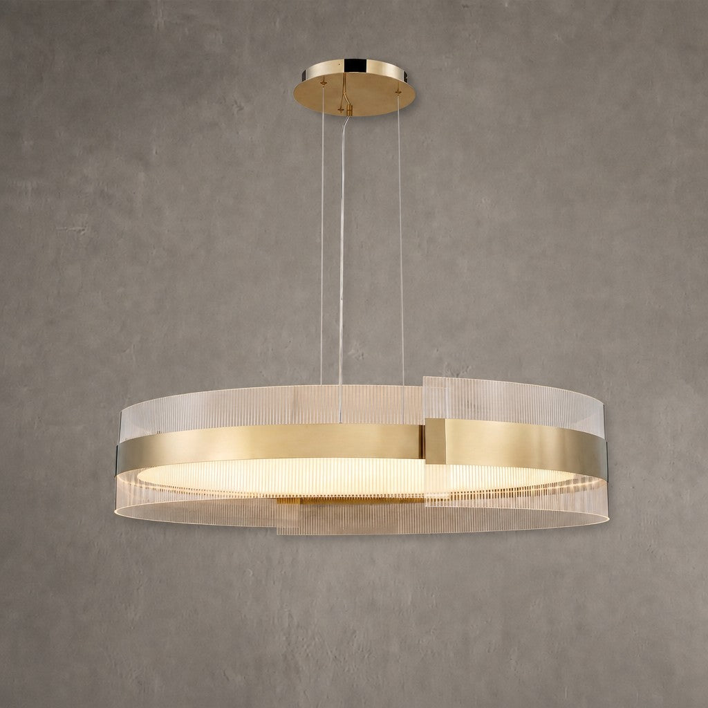 Ribbon Round Modern Chandelier