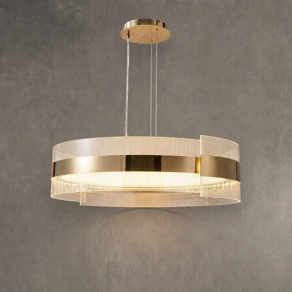 Ribbon Round Modern Chandelier