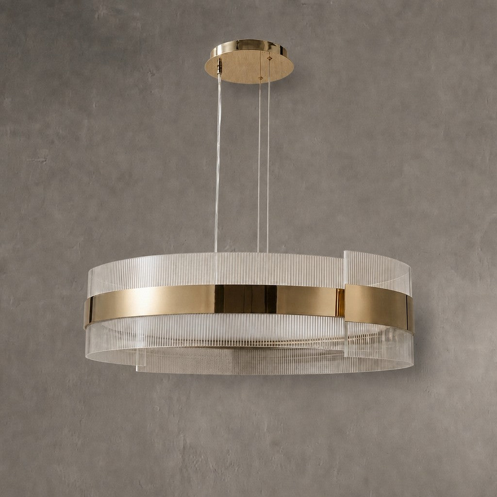 Ribbon Round Modern Chandelier