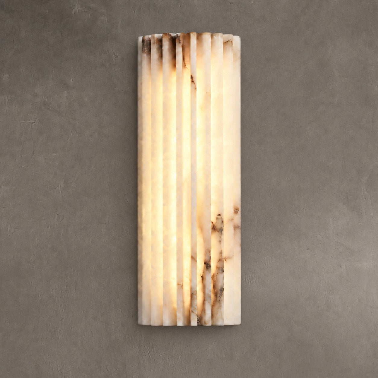 Ribelle  Living Room Wall Sconce  Fluted Alabaster Minimalist