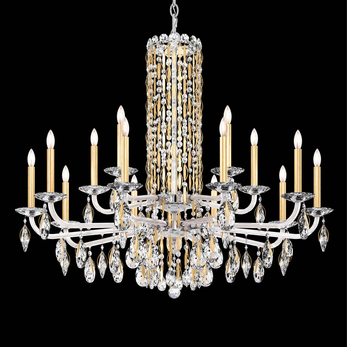 Savona Short Column Crystal Chandelier 41"