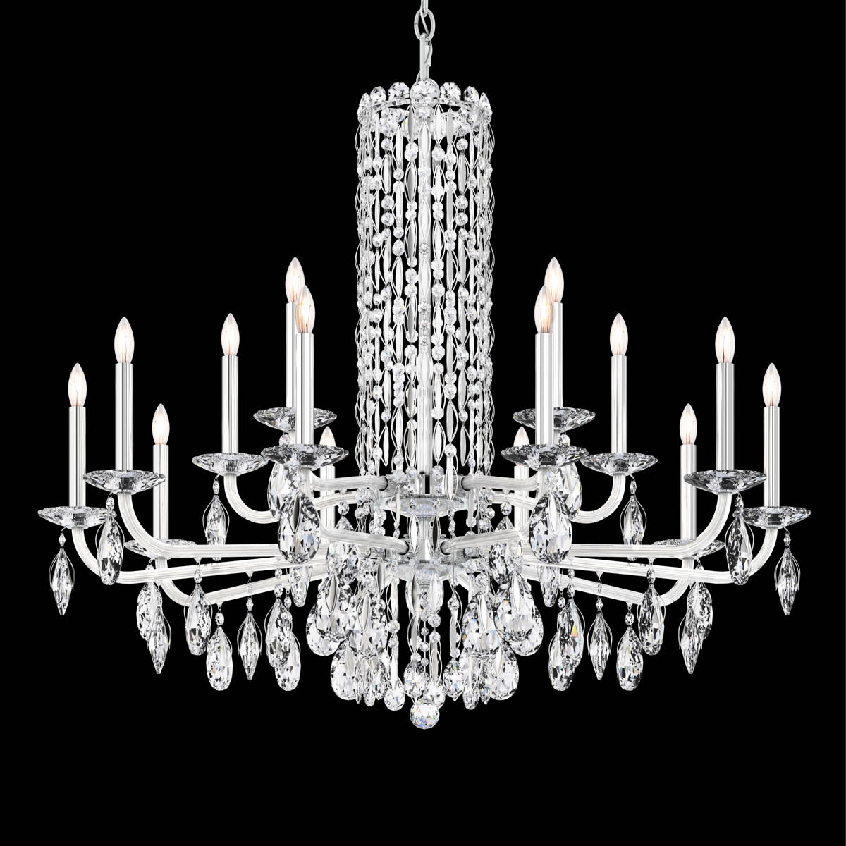 Savona Short Column Crystal Chandelier 41"