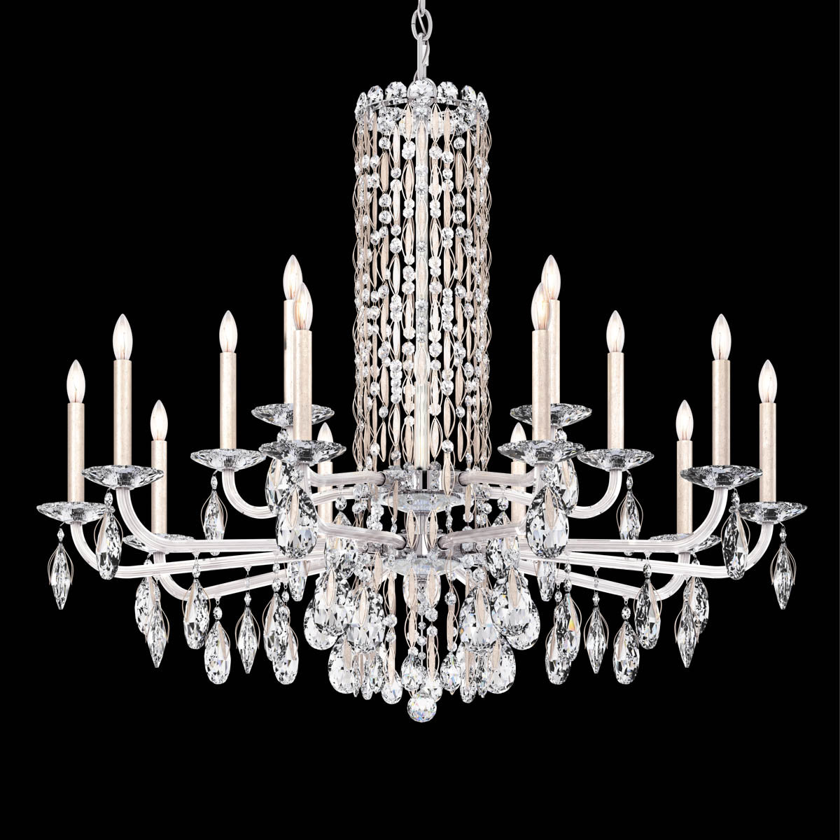 Savona Short Column Crystal Chandelier 41"