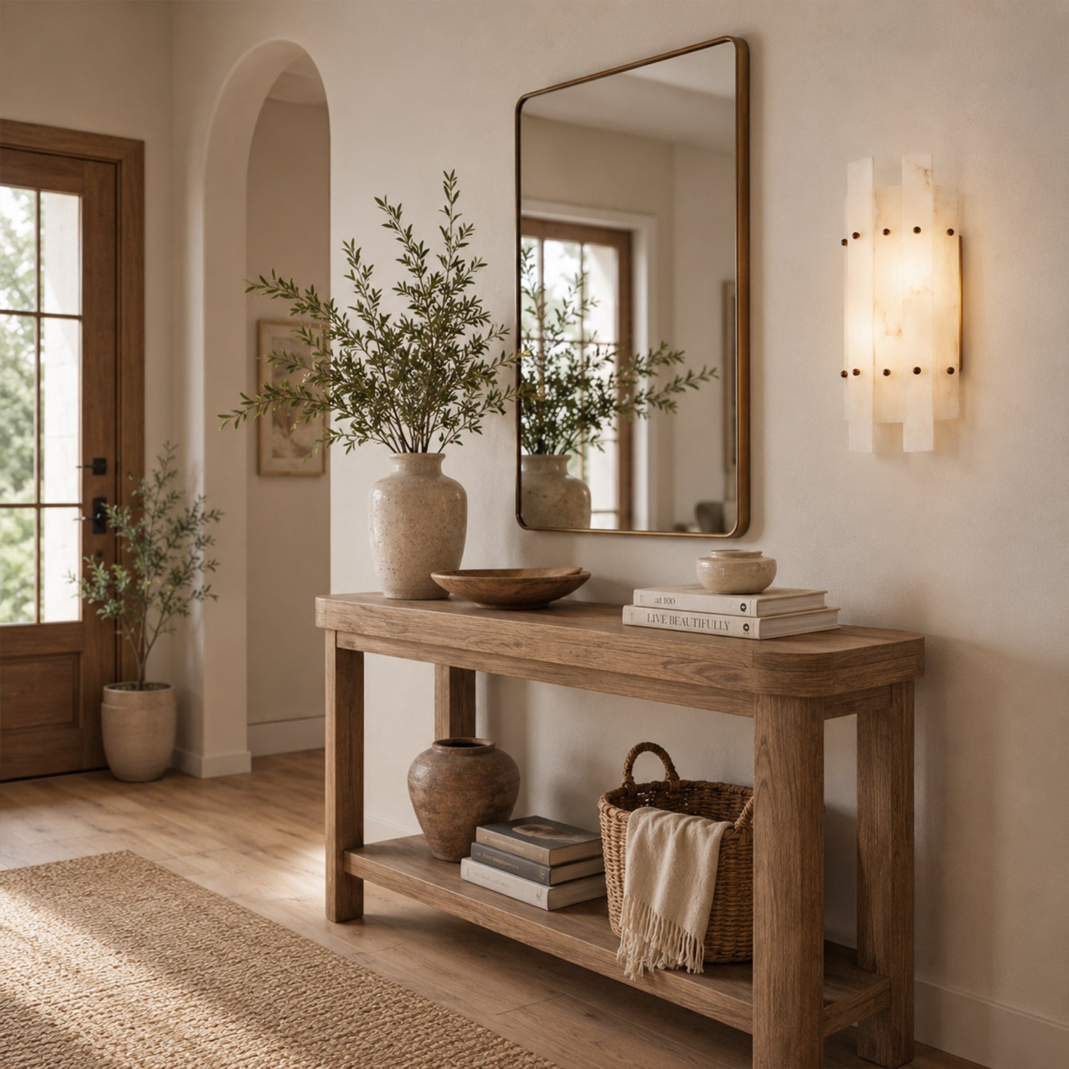 Simona Alabaster Wall Lamp Ruby