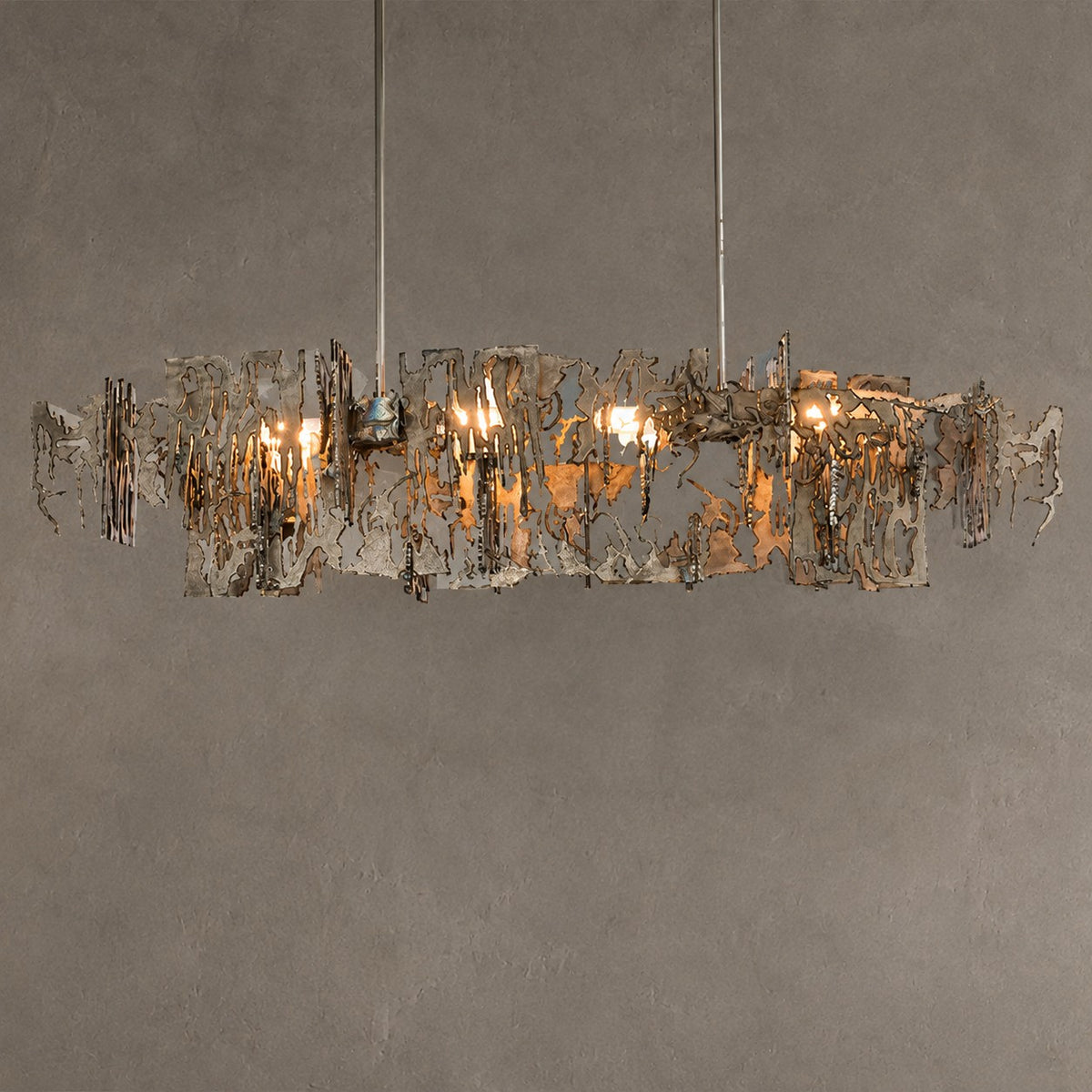 Simple Artistic Metal Dining Table Chandelier