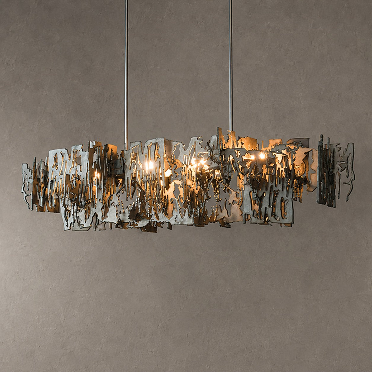 Simple Artistic Metal Dining Table Chandelier