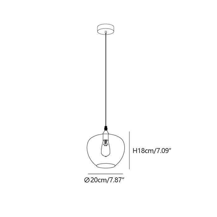 Modern Smoke Gray Glass Pendant Light with Dimmable Warm Glow