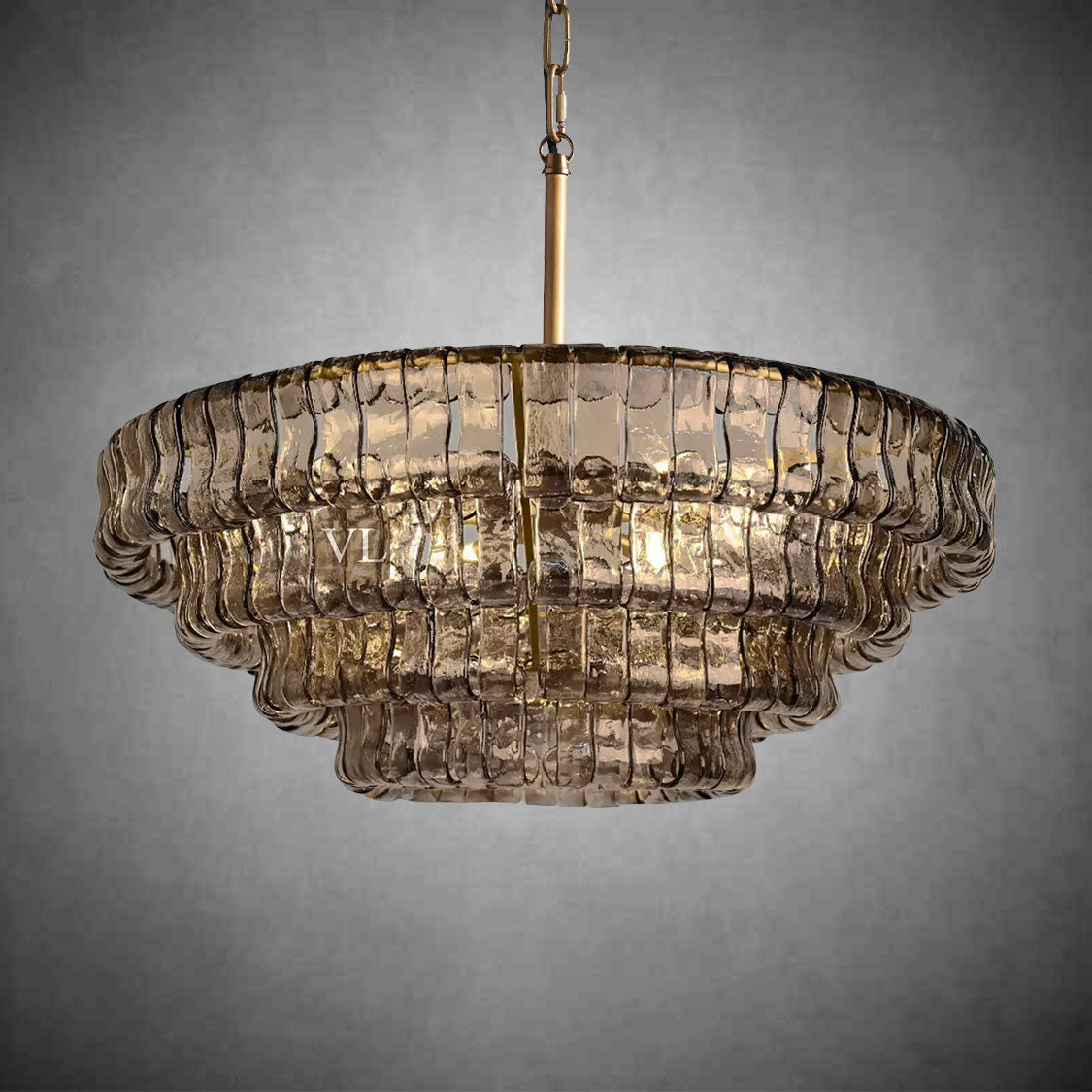 Ghiandor Round Chandelier in Glass