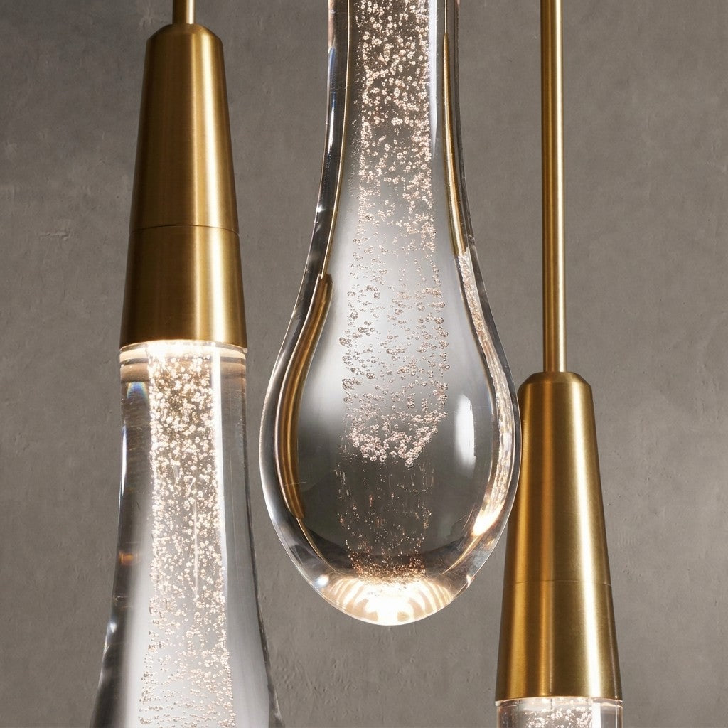 Soltaire Glass Linear Chandelier 36"
