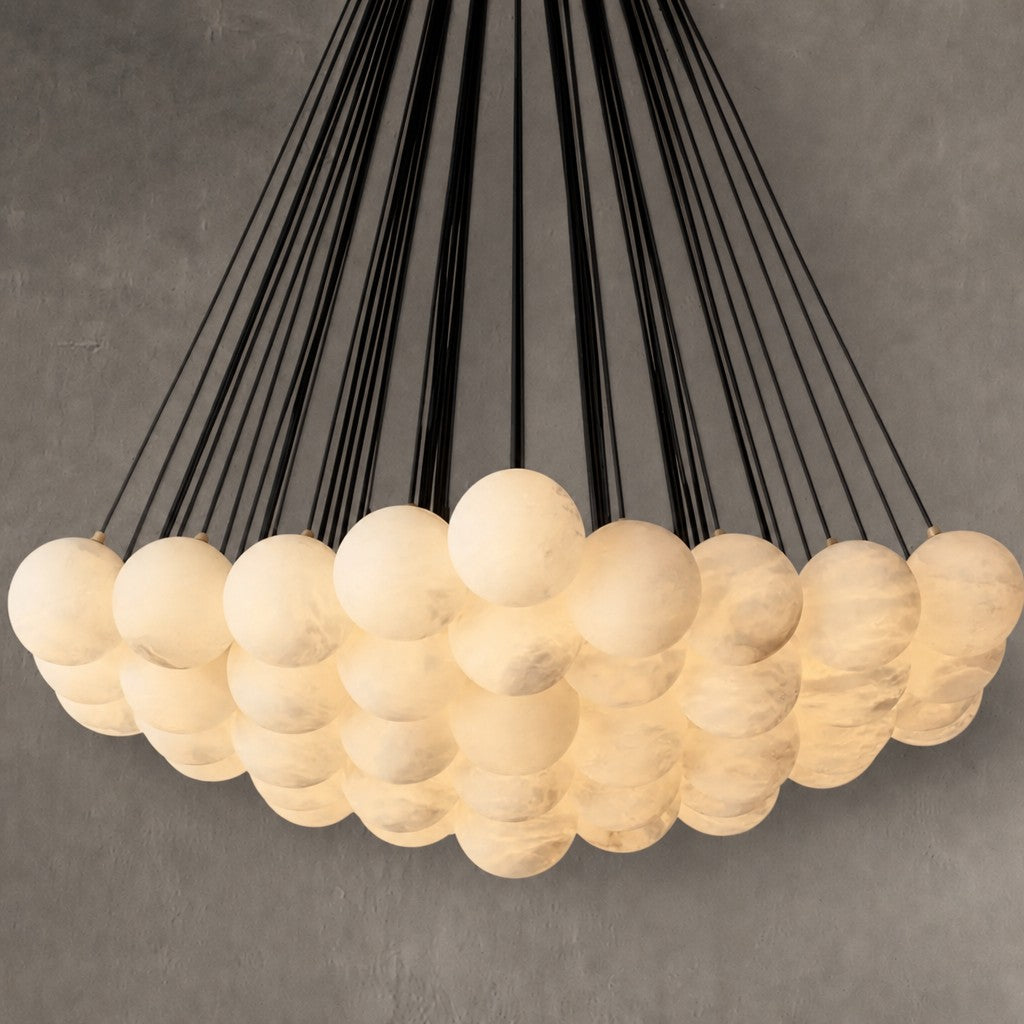 Stella Alabaster Chandelier, 61 Alabaster spheres