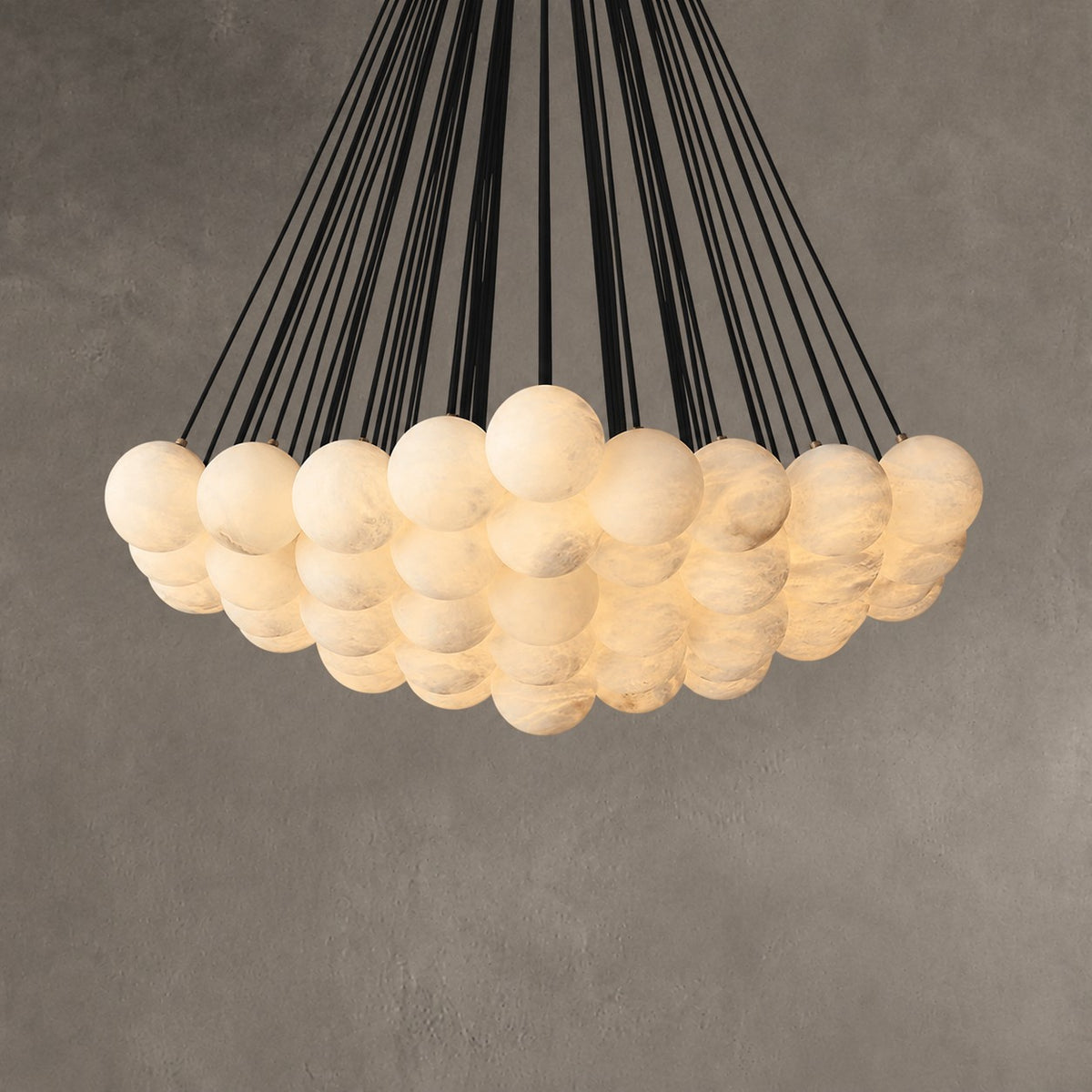 Stella Alabaster Chandelier, 61 Alabaster spheres