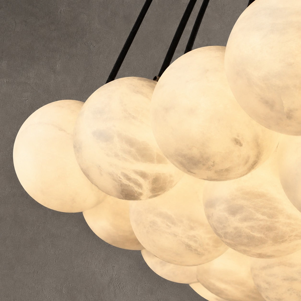 Stella Alabaster Chandelier, 61 Alabaster spheres