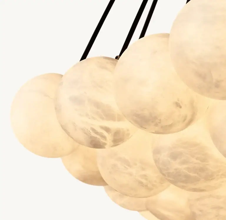 Stella Alabaster Chandelier, 61 Alabaster spheres