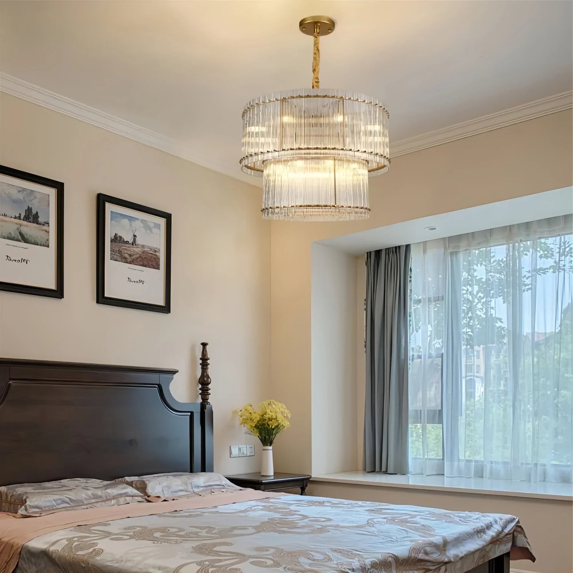 Sun Marco 2-Tier Round Chandelier 37"